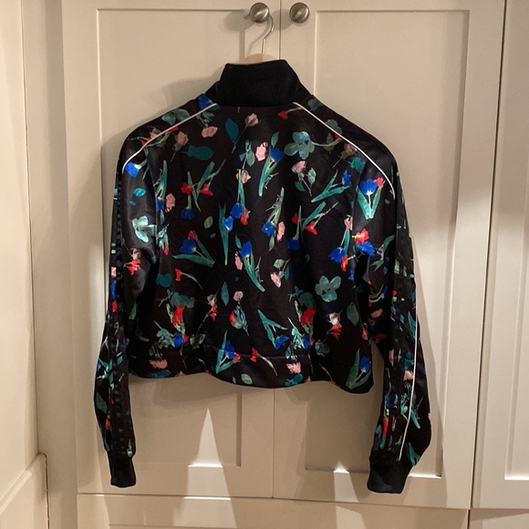 Adidas Floral Short Full Zip Jacket - Size S - Picture 2 of 5